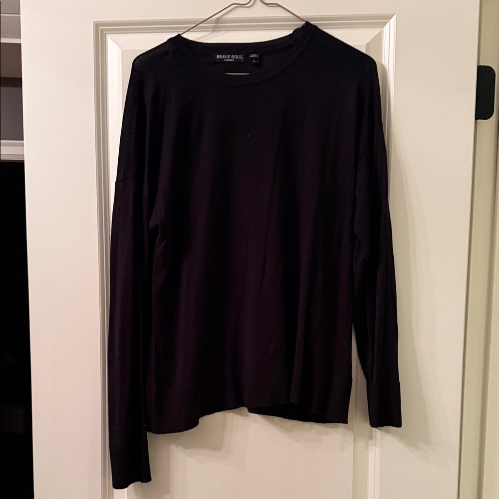 Brave Soul Black Long Sleeve Men's Tee